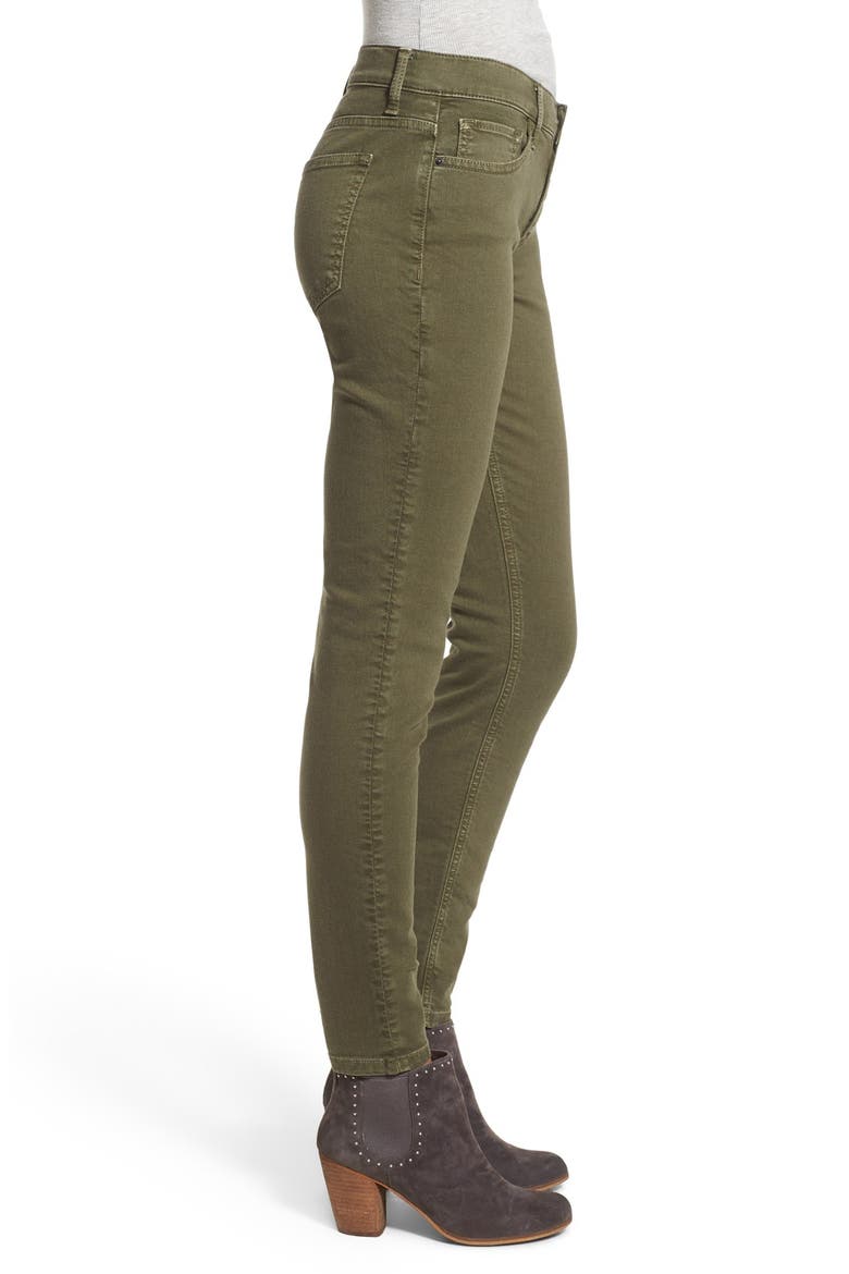 Stretch Cotton Skinny Jeans, Alternate, color, OLIVE