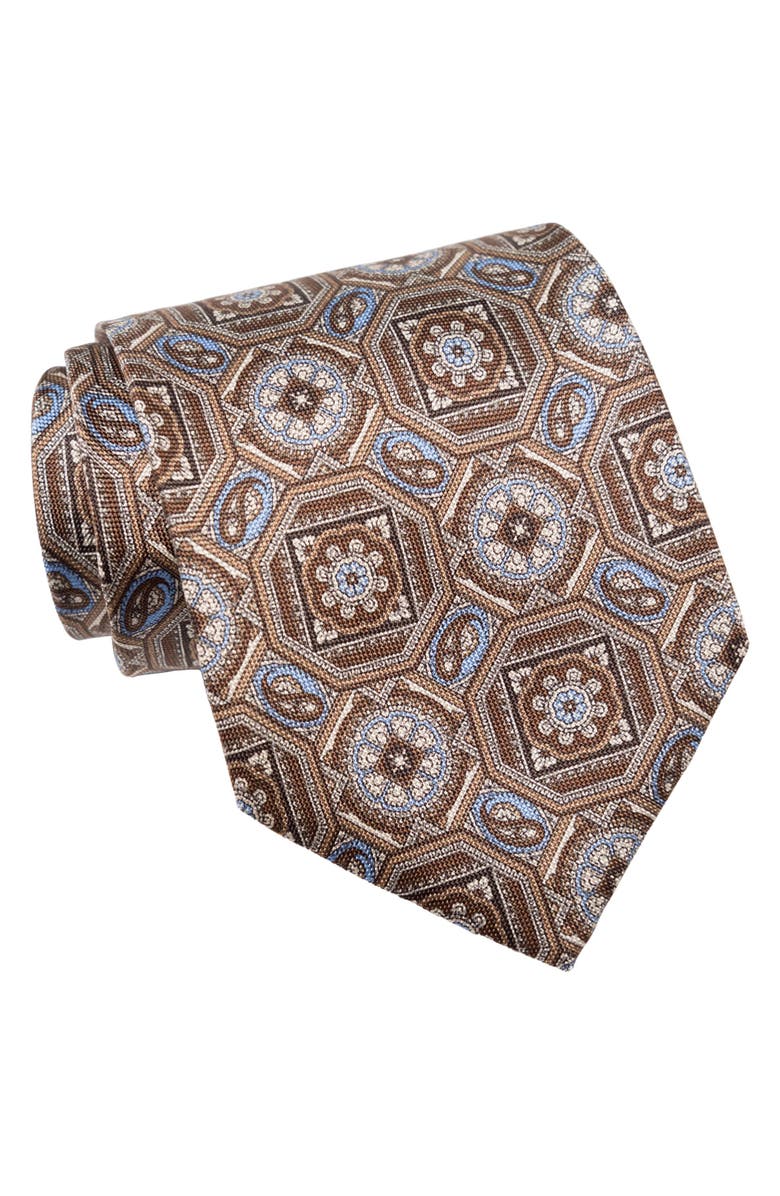 Elizabetta Mantova - Extra Long Printed Silk Tie for Men, Main, color, 