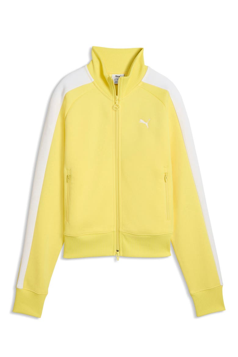 T7 Always On Crop Track Jacket, Alternate, color, LEMON MERINGUE