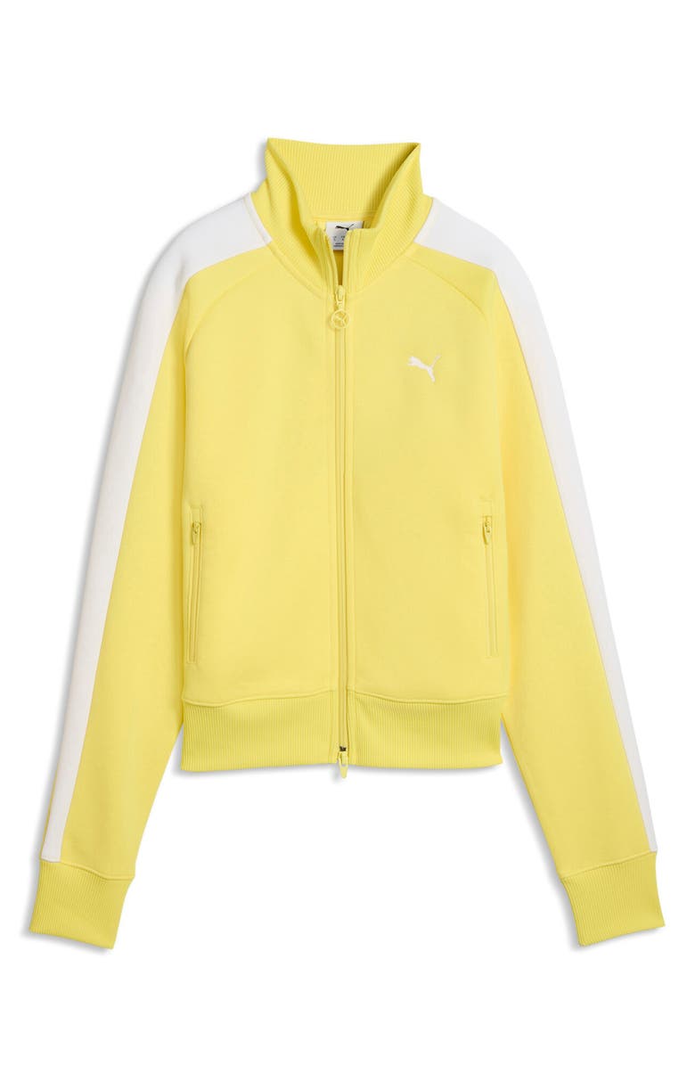PUMA T7 Always On Crop Track Jacket, Alternate, color, Lemon Meringue