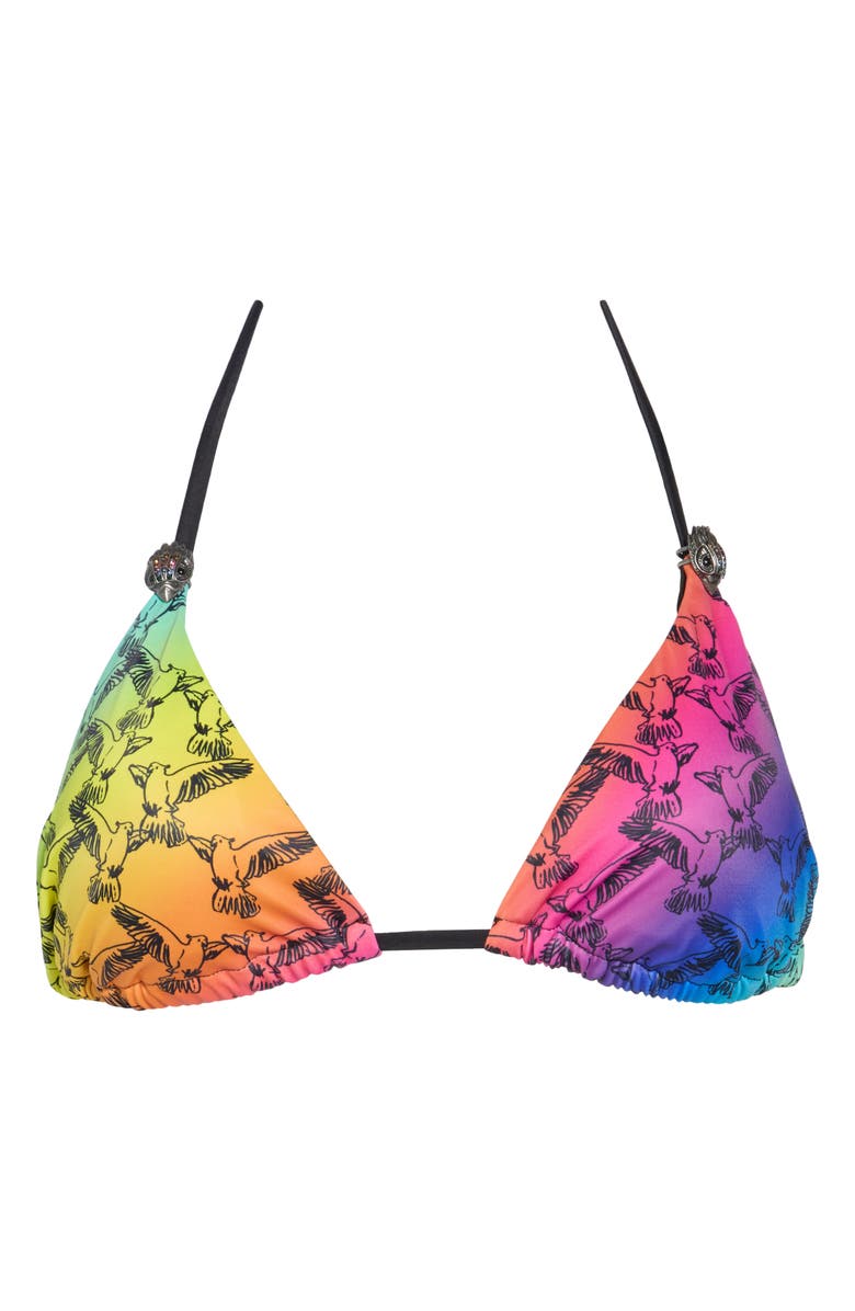 Kurt Geiger London Gradient Triangle Bikini Top, Alternate, color,
