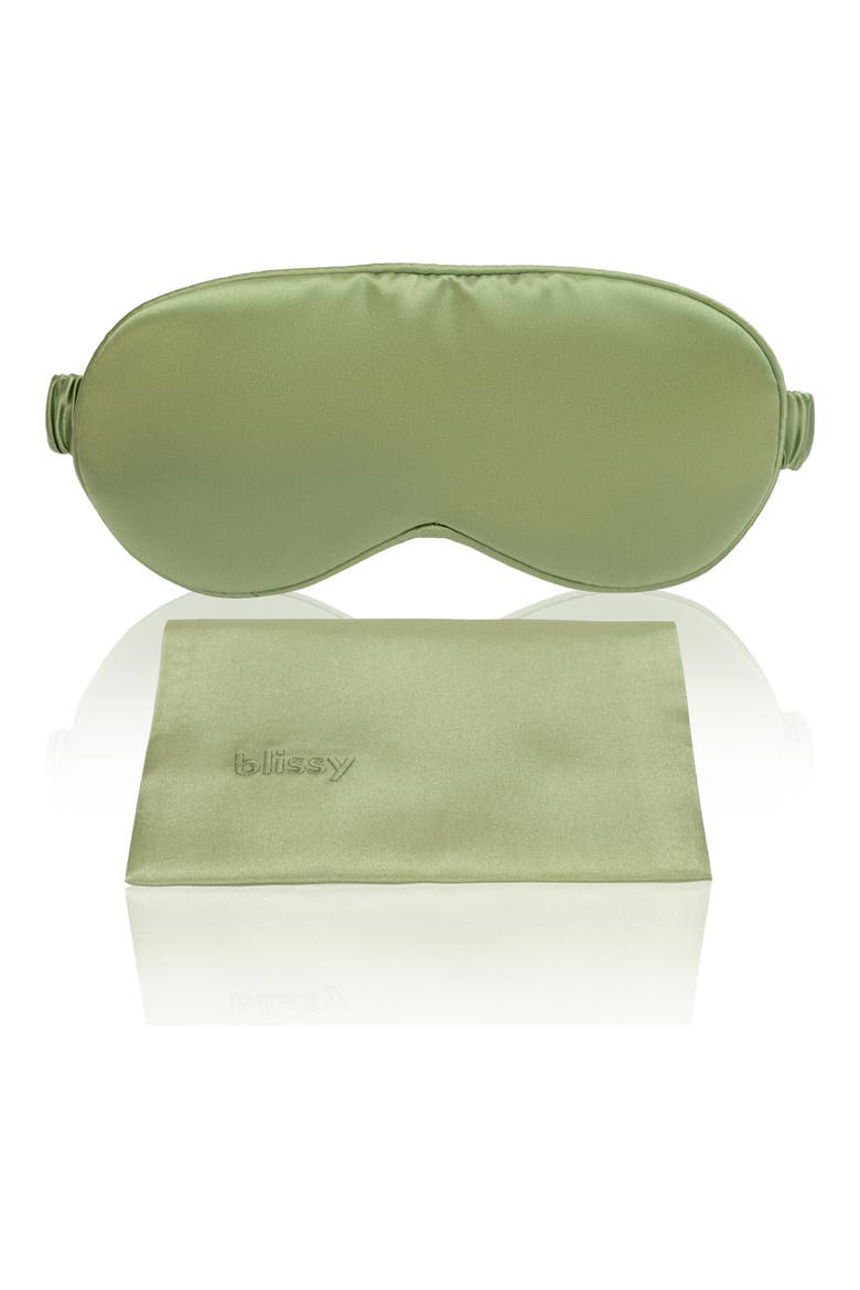 Silk Sleep Mask, Main, color, OLIVE