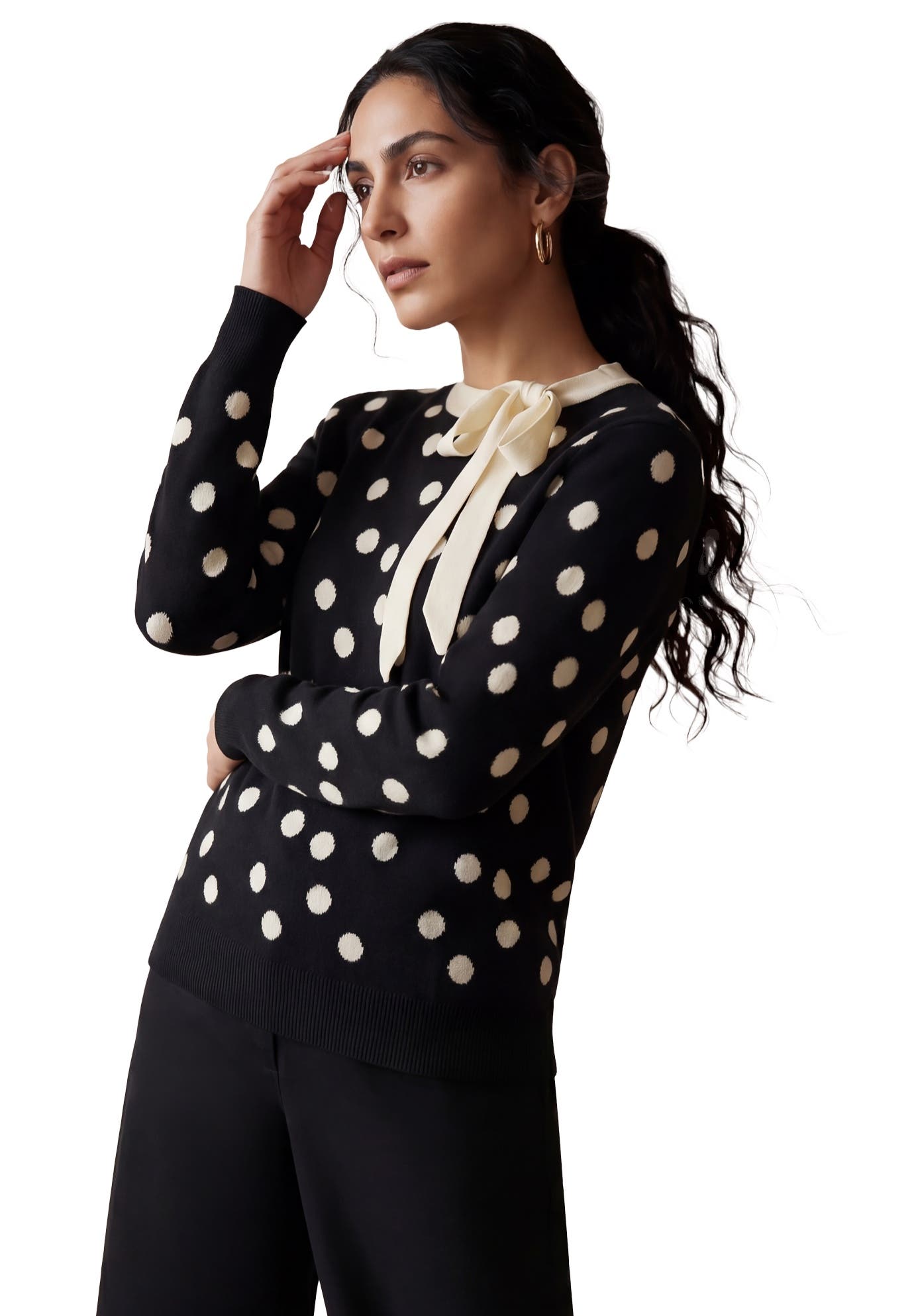 BLACK IVORY SCATTER DOT