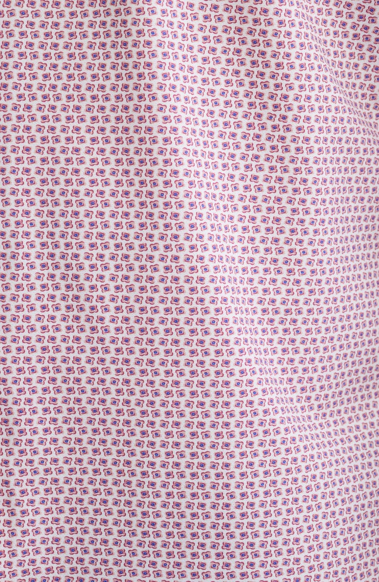 johnnie-O Caspian Hangin' Out Abstract Floral Short Sleeve Knit Button-Up Shirt, Alternate, color, 