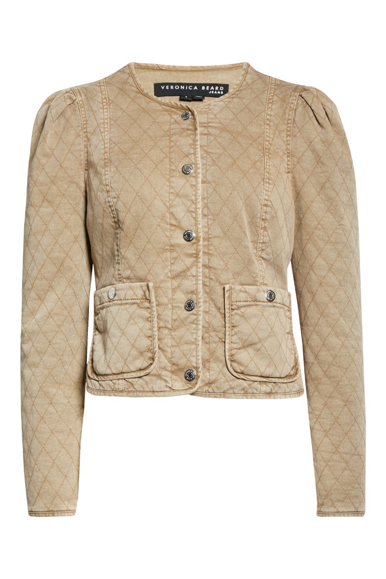 Camilla Stretch Cotton Quilted Jacket, Alternate, color, TAN SIERRA