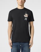 PHILIPP PLEIN Round Neck T-Shirt New York Tennis Patch Men