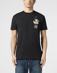 PHILIPP PLEIN Round Neck T-Shirt New York Tennis Patch Men