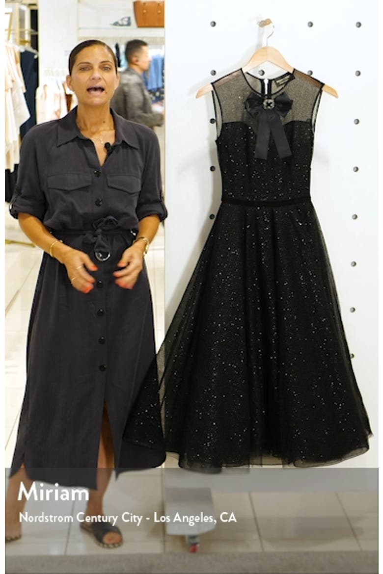 Bronx and Banco Lou Lou Sparkle Flecked Midi Cocktail Dress video