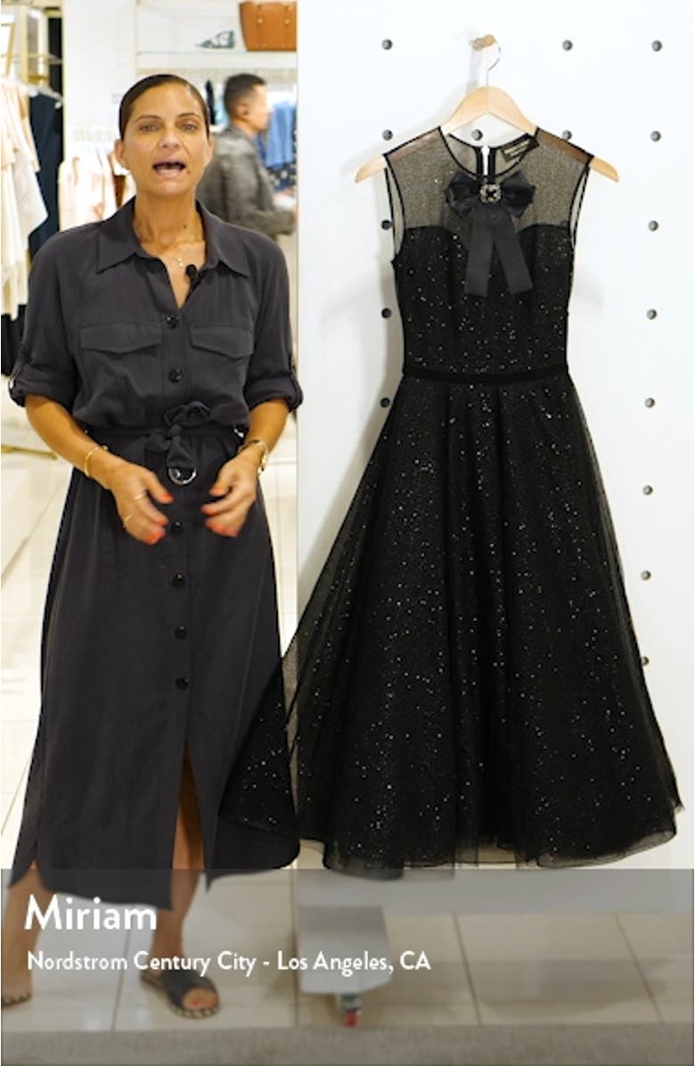 Lou Lou Sparkle Flecked Midi Cocktail Dress, sales video thumbnail