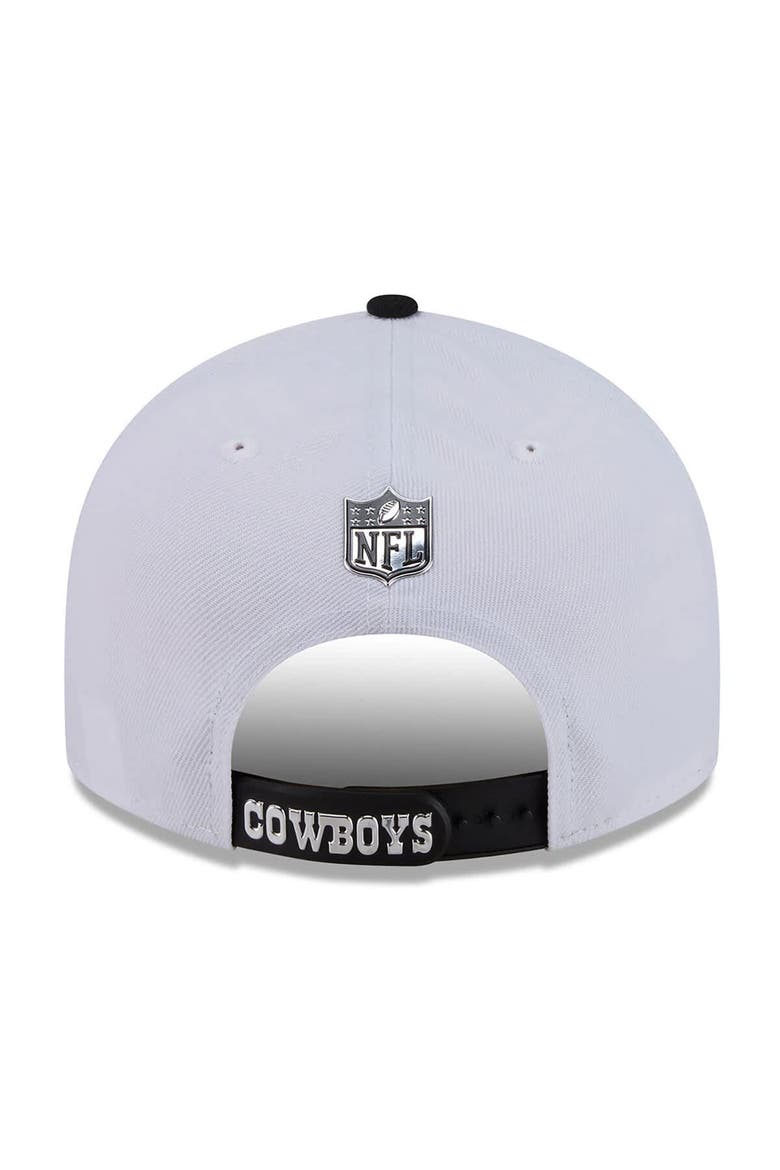 Men's New Era  White/Black Dallas Cowboys 2026 NFL Draft Pre-Curved 9FIFTY Snapback Hat, Alternate, color, White