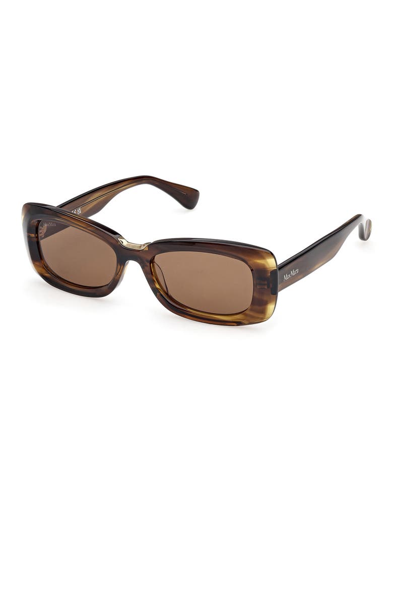 53mm Rectangular Sunglasses, Alternate, color, STRIPED BROWN / OLIVE / BRASS