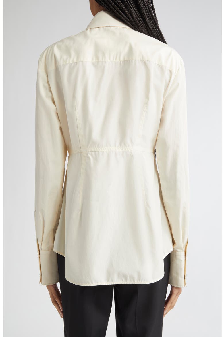 Azoto Peplum Snap-Up Shirt, Alternate, color, IVORY