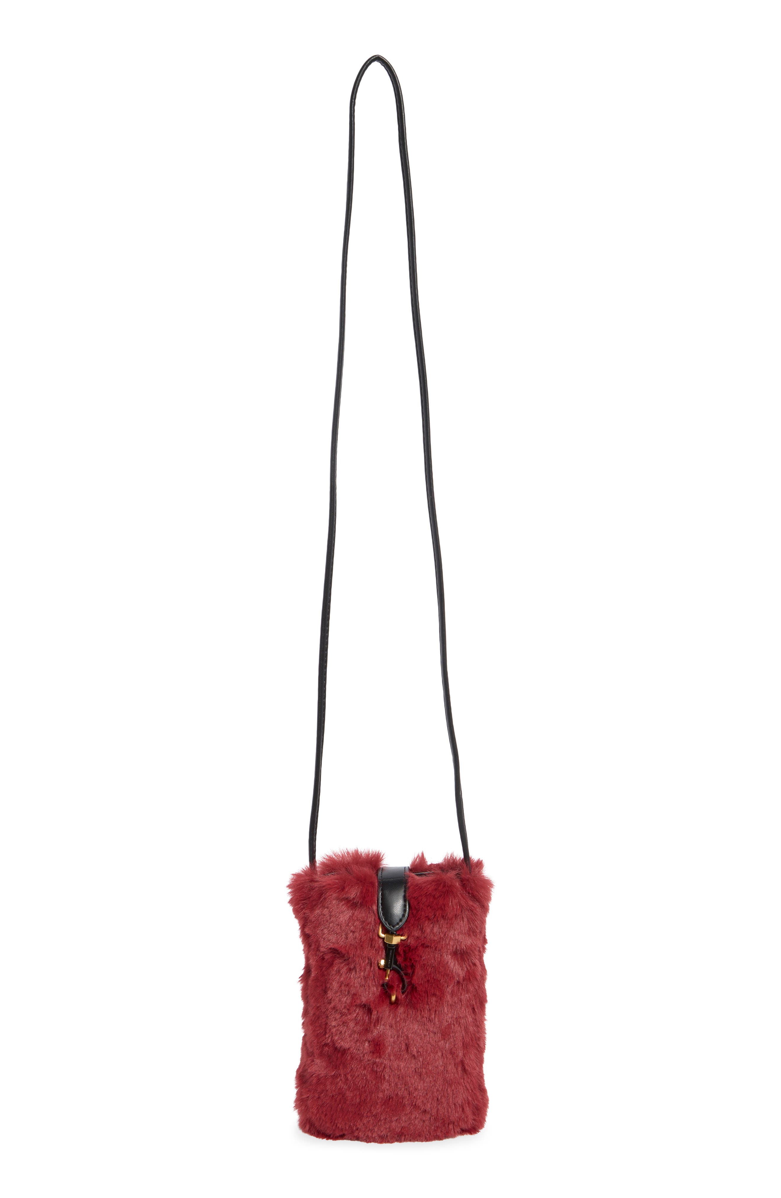 Faux Fur Phone Crossbody
