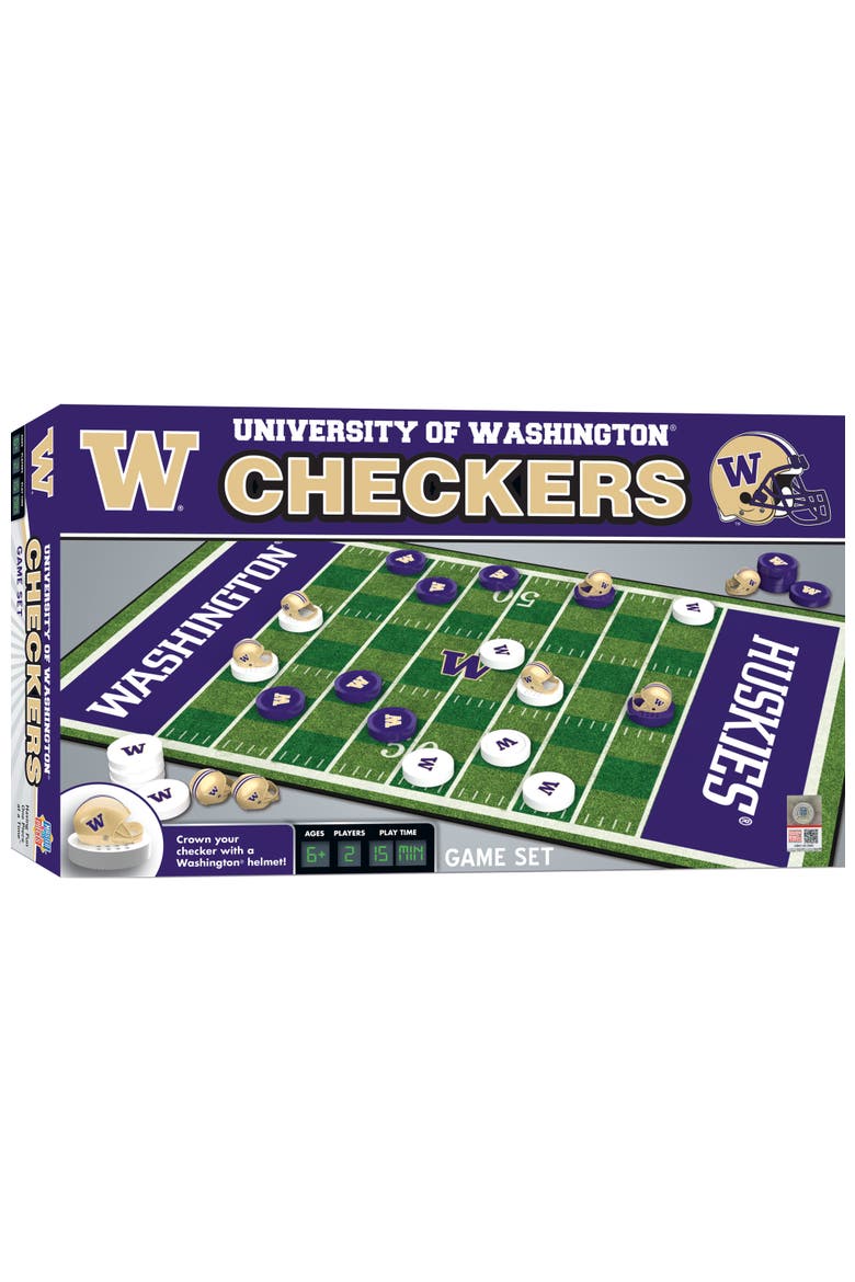 Washington Huskies Checkers Board Game, Main, color, Multicolor