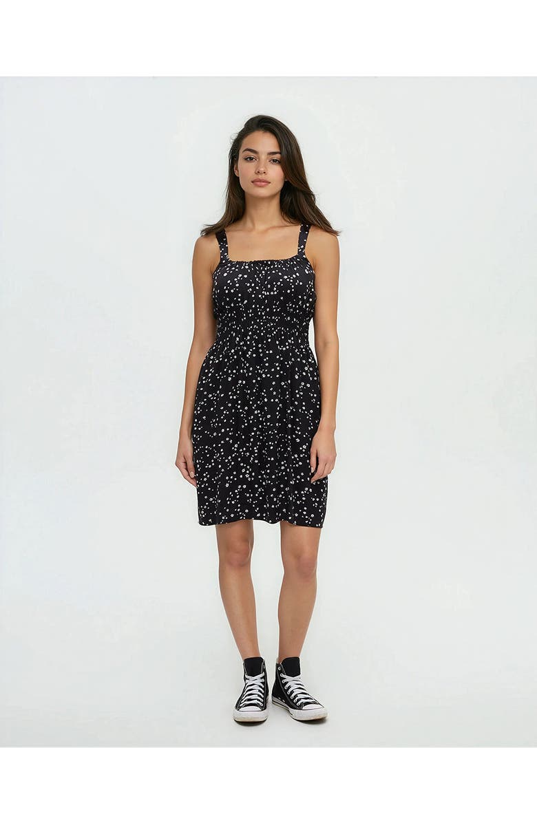 tentree Overlook Dress, Main, color, Meteorite Black/Bloom Floral