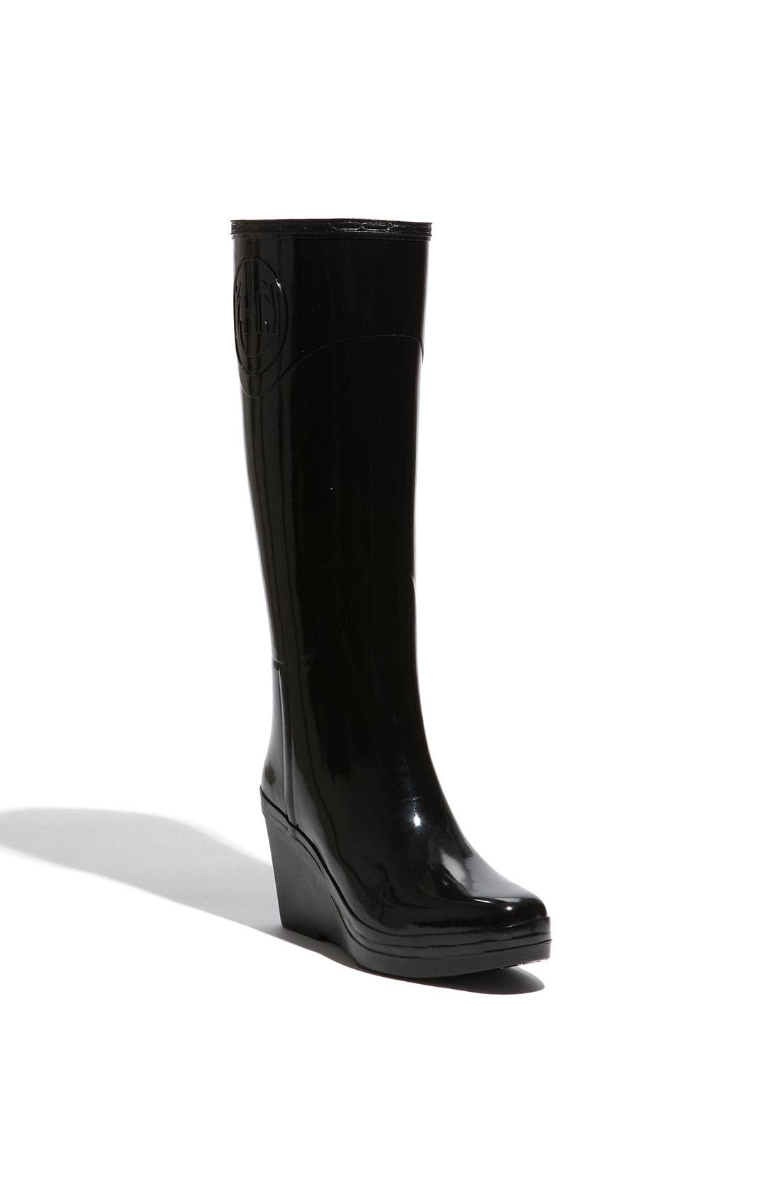 'Champray' Wedge Boot, Main, color, BLACK