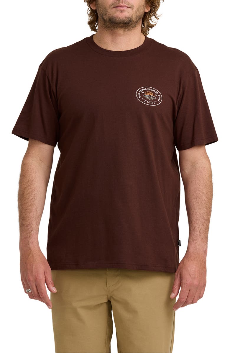 Billabong Sierras Adventure Division Organic Cotton Graphic T-Shirt, Main, color, Wine Multi