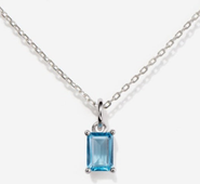 Little Sky Stone Silver Birthstone Necklace