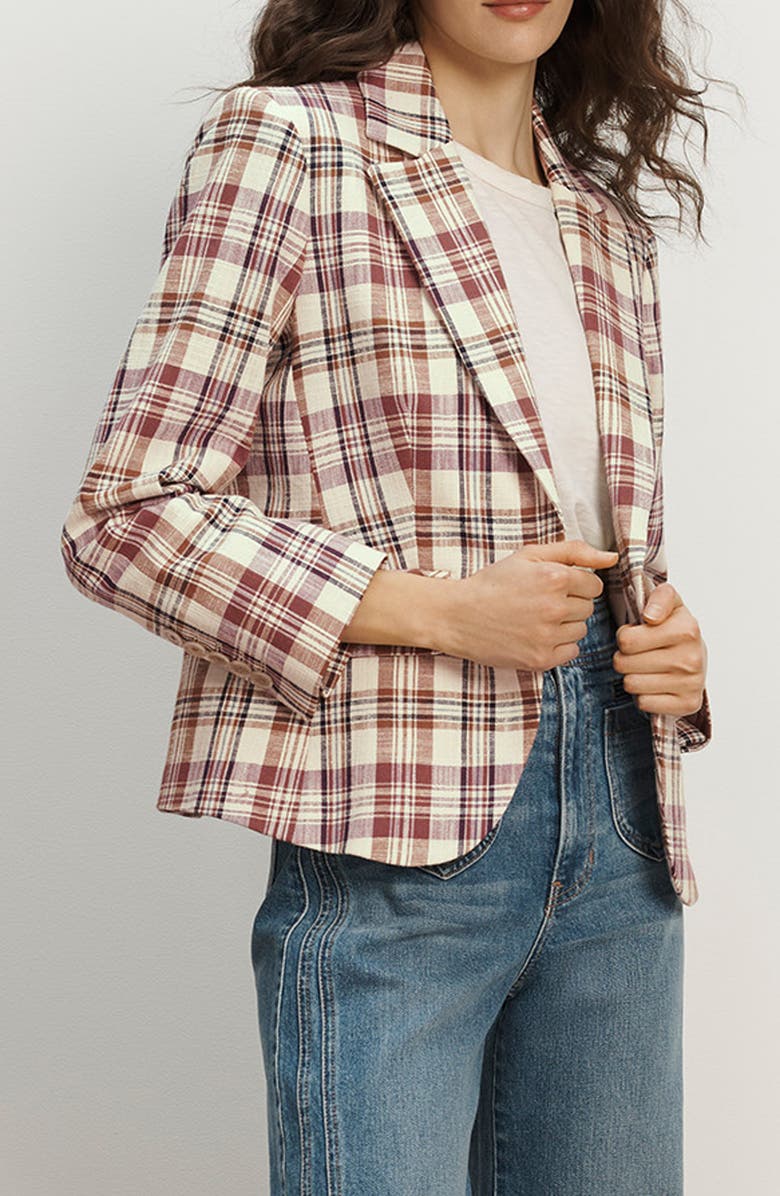 Veronica Beard Tyra Plaid Dickey Jacket, Alternate, color, Orchid Haze Multi