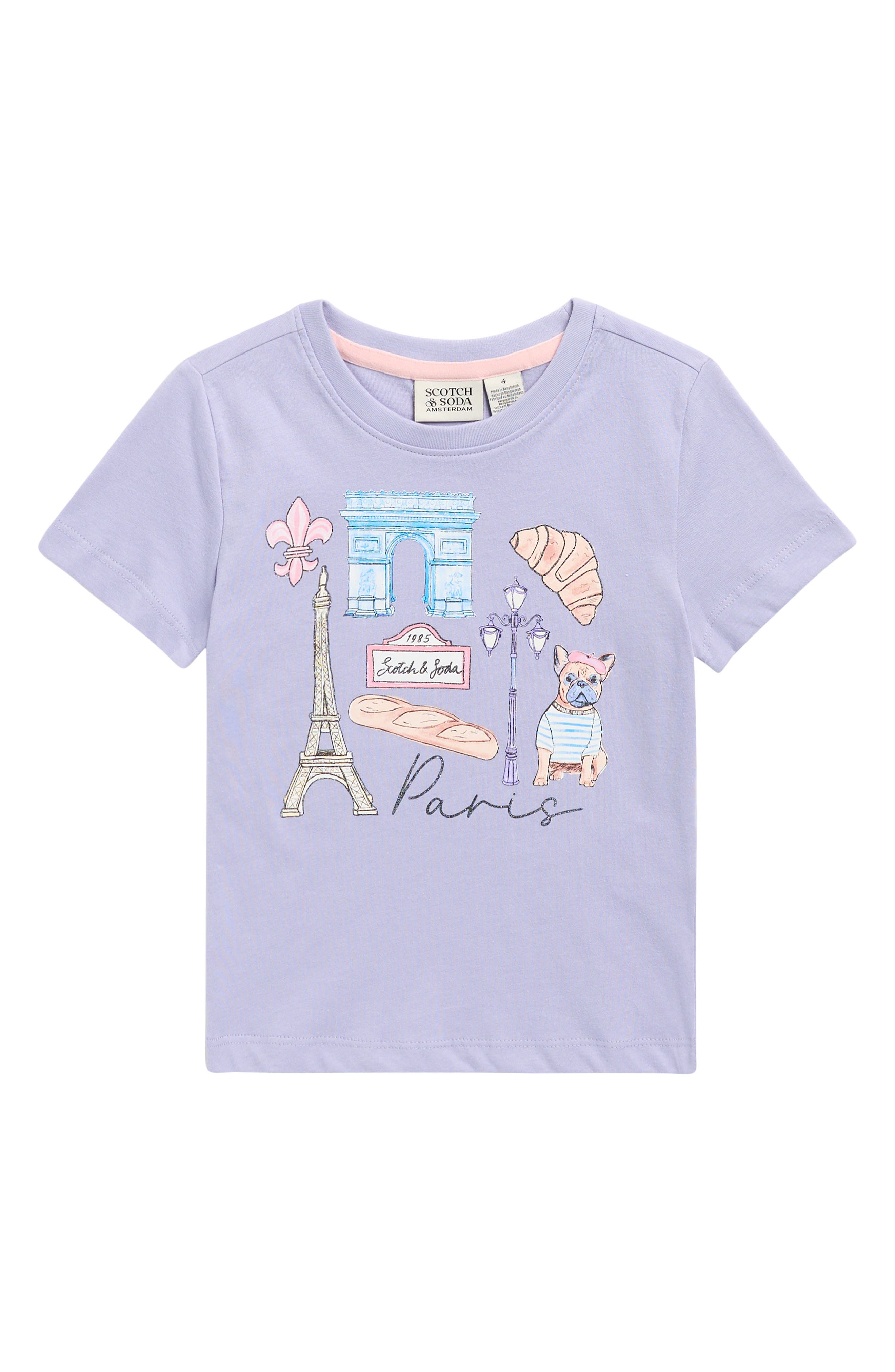 Scotch & Soda Kids' Paris Logo Graphic T-Shirt