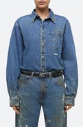 Helmut Lang Snap Front Denim Shirt Jacket