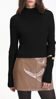 DELUC Randy Rib Crop Sweater