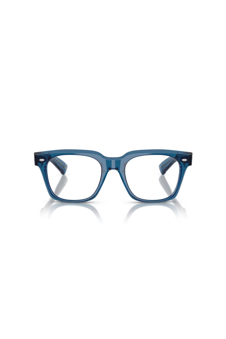 51mm Rectangle optical glasses, Alternate, color, Blue