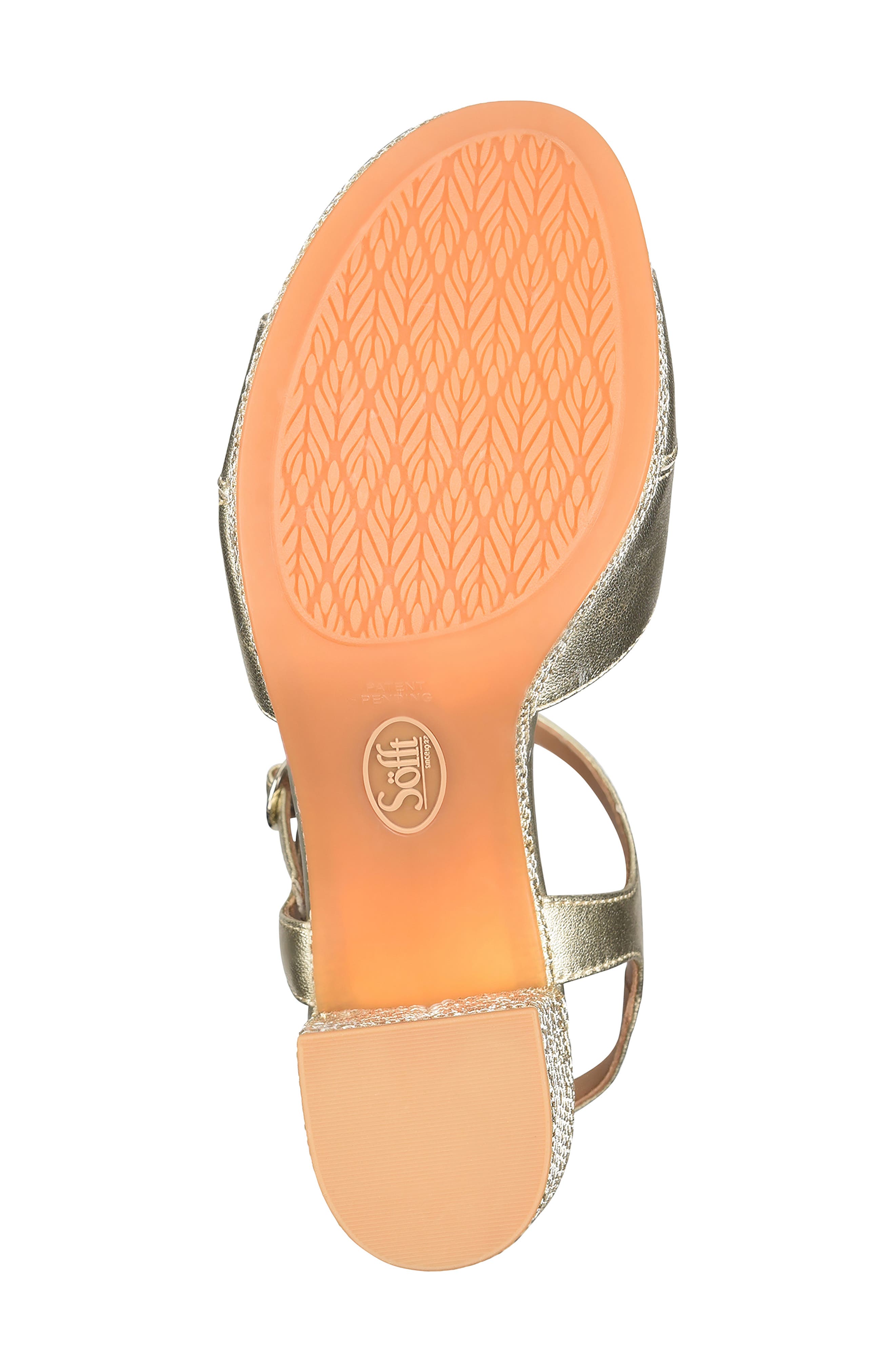 Lucille Ankle Strap Platform Sandal, Alternate, color, PLATINO