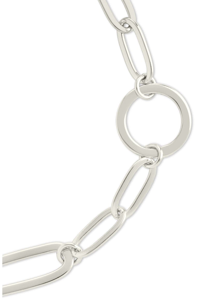 Lyla Round & Oval Link Chain Bracelet, Alternate, color, SILVER