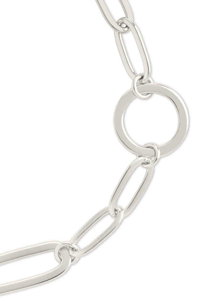 Sterling Forever Lyla Round & Oval Link Chain Bracelet, Alternate, color, Silver