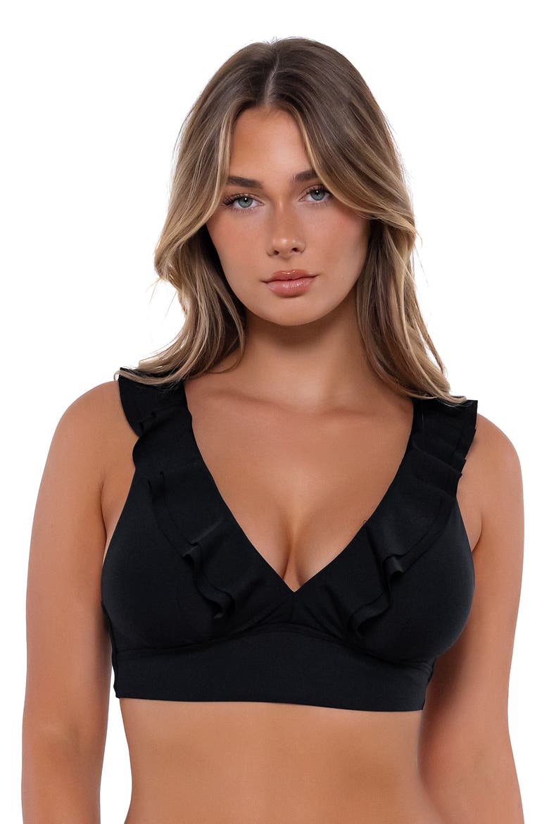 Willa Wireless Bikini Swimsuit Top - D Cup, Alternate, color, Black