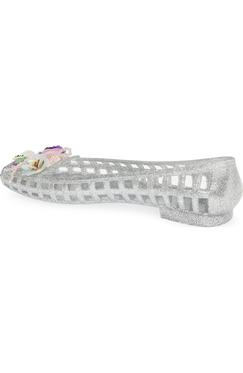 HEAVENLY JELLY Dazzla Jelly Ballet Flat, Alternate, color, Silver