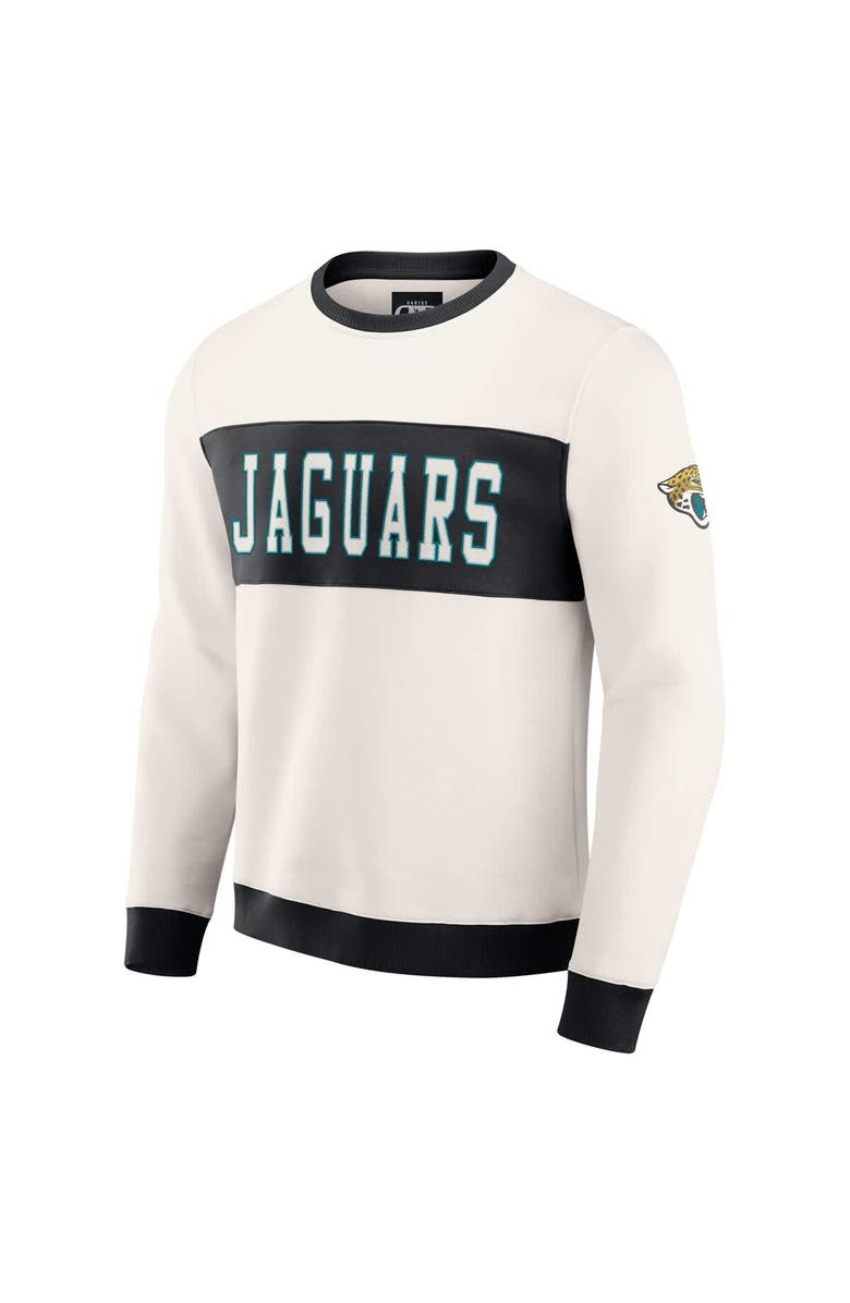 Darius Rucker Collection by Fanatics Men's Darius Rucker Collection by Fanatics  Cream Jacksonville Jaguars Colorblock Pullover Sweatshirt, Alternate, color, Cream