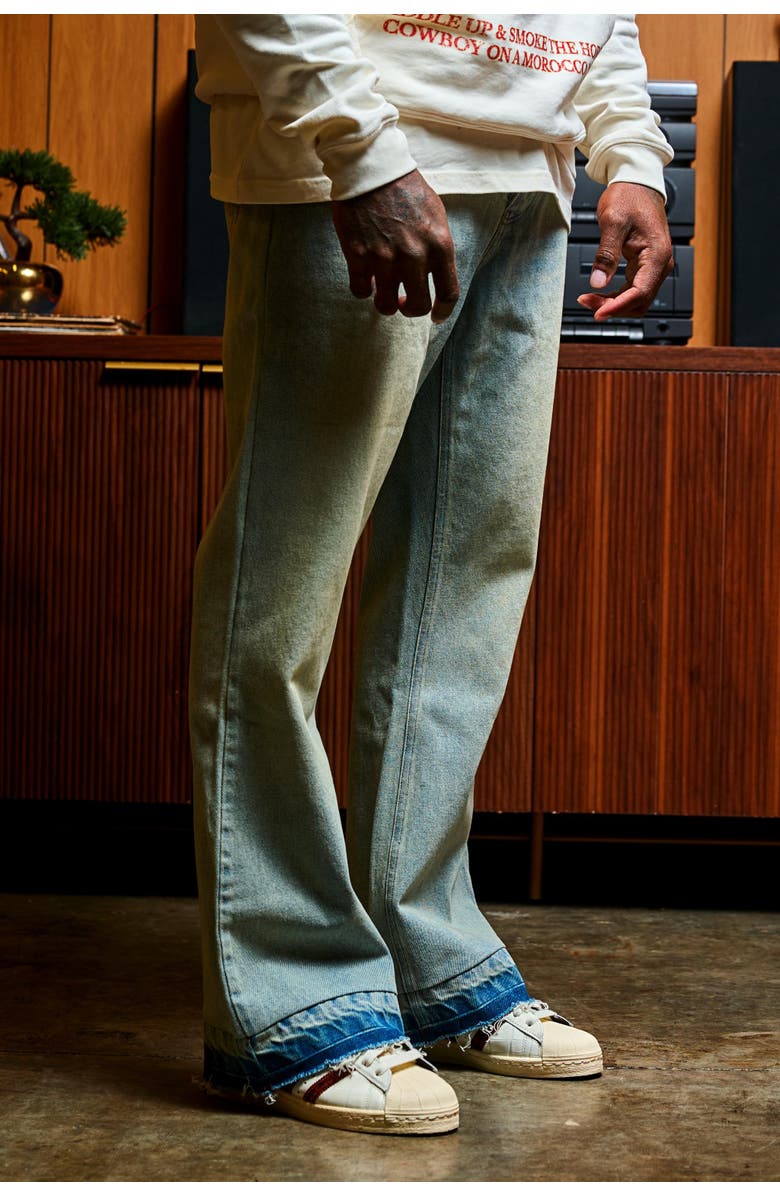 SAINT PERRY Shaboozey Flare Denim, Alternate, color, Blue