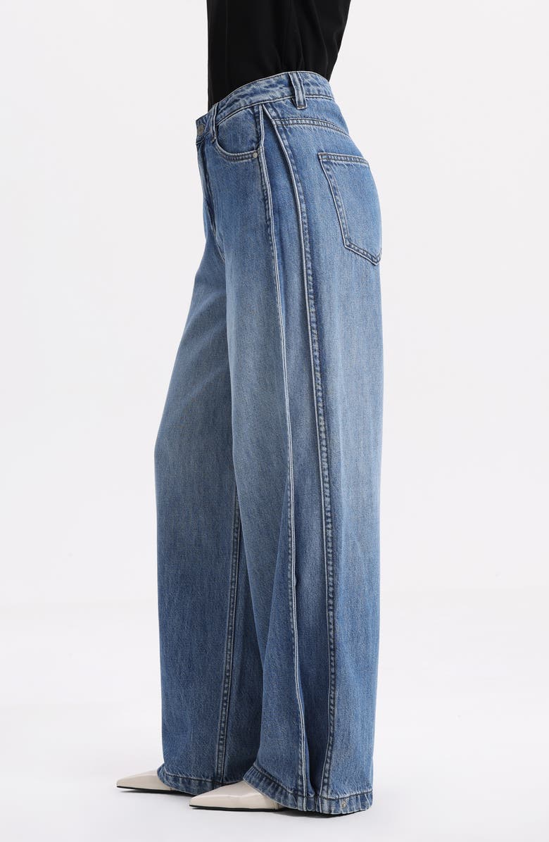 Bayeas Paneled High Waist Wide Leg Jeans, Alternate, color, Cloud Walk