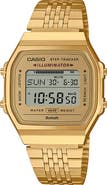 CASIO Vintage Goldtone Digital Bracelet Bluetooth® Watch, 41.4mm x 37.9.5mm