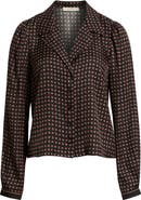 DÔEN Juliana Paisley Print Silk Blend Button-Up Shirt