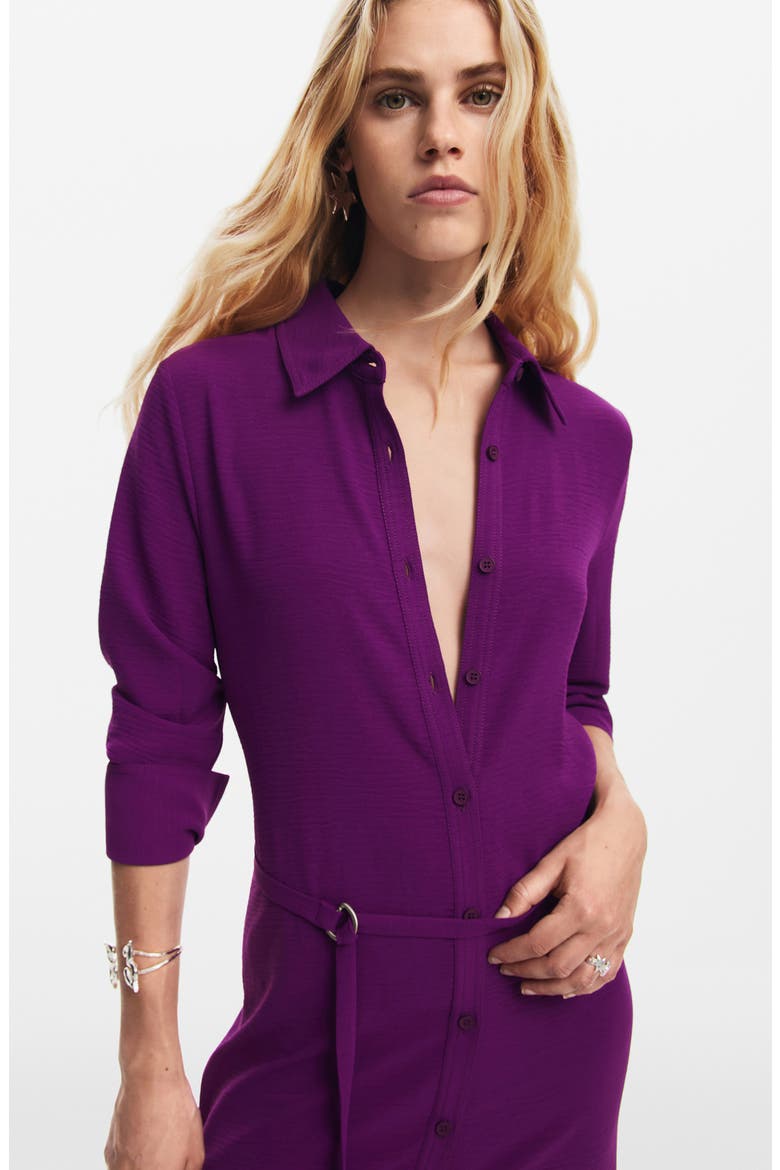 Washington Long Sleeve Shirtdress, Alternate, color, PURPLE