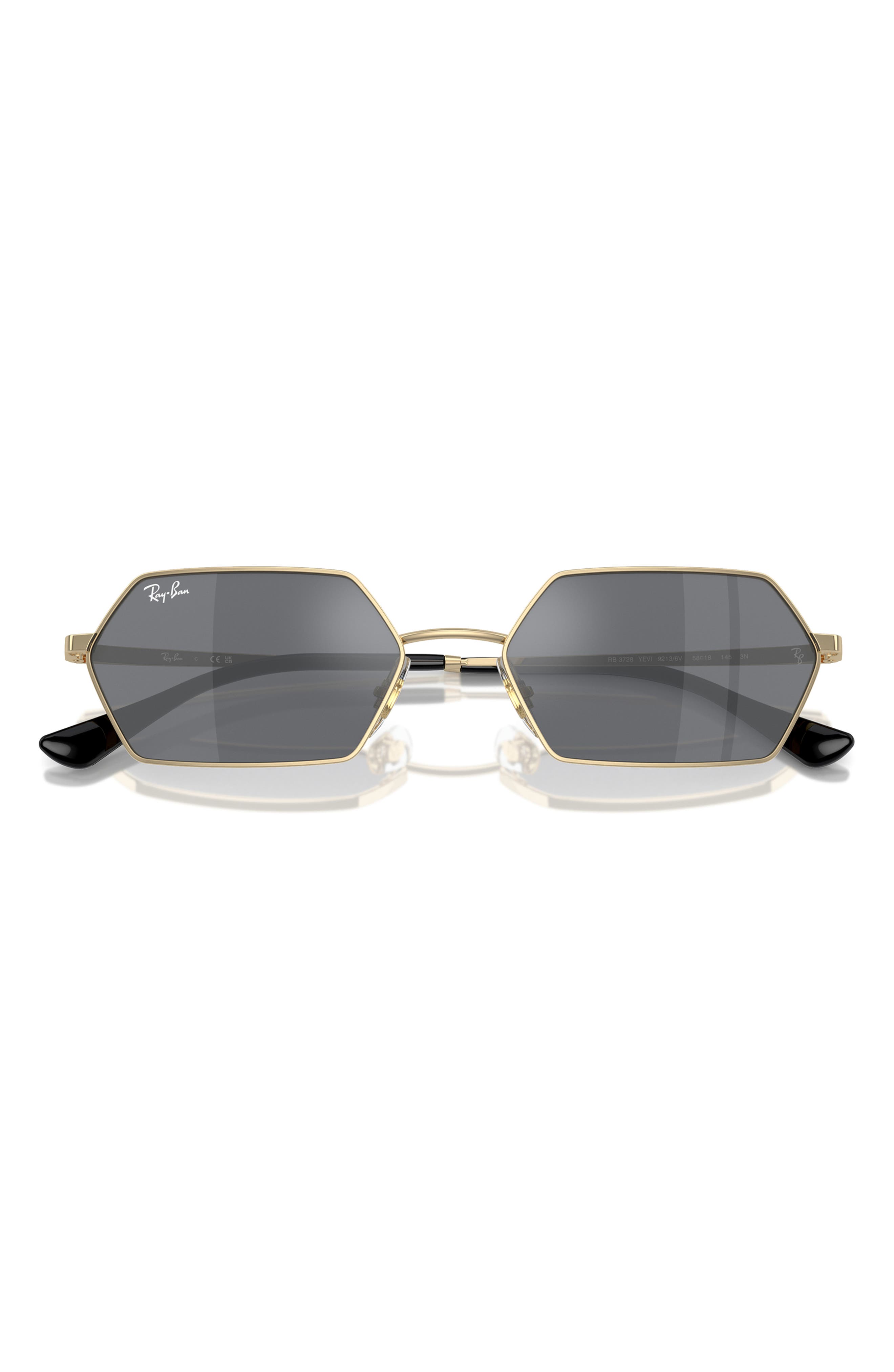 Ray-Ban Yevi 58mm Rectangular Sunglasses | Nordstrom