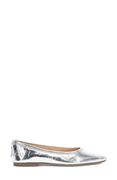 Frye Heather Pointed Toe Flat In Silver