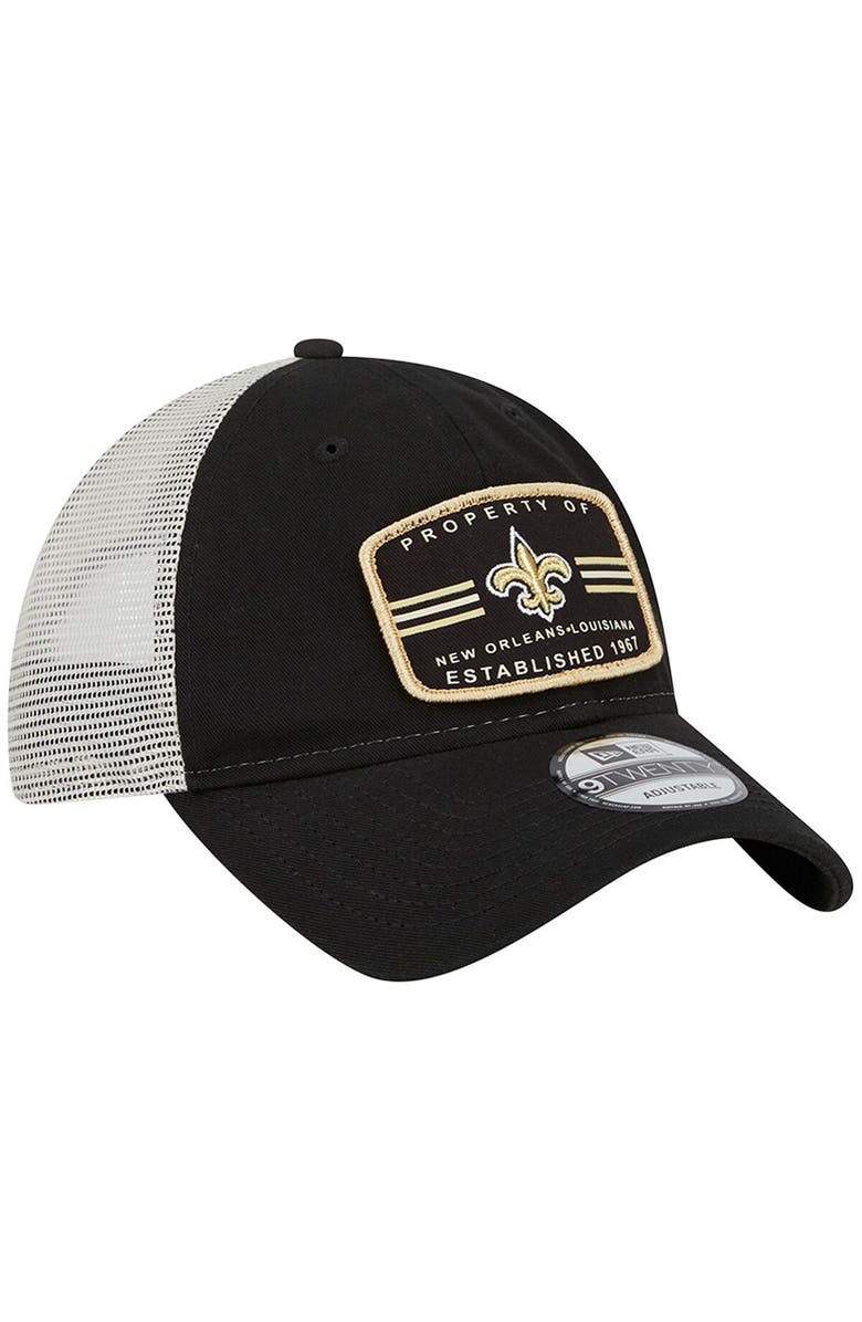 New Era Men's New Era  Black New Orleans Saints Property Trucker 9TWENTY Adjustable Hat, Alternate, color, Black
