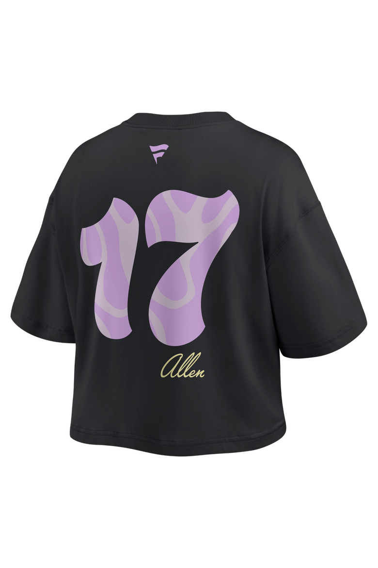 Women's Fanatics Josh Allen Black Buffalo Bills Fashion Cropped T-Shirt, Alternate, color, Black