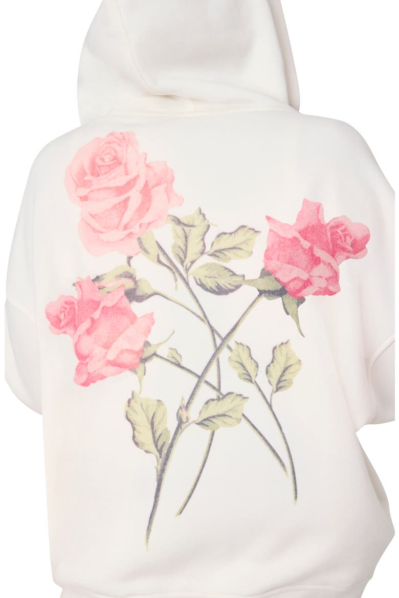 Cozy Crush Forever Embroidered Oversize Graphic Zip Hoodie, Alternate, color, JET STR ROSE
