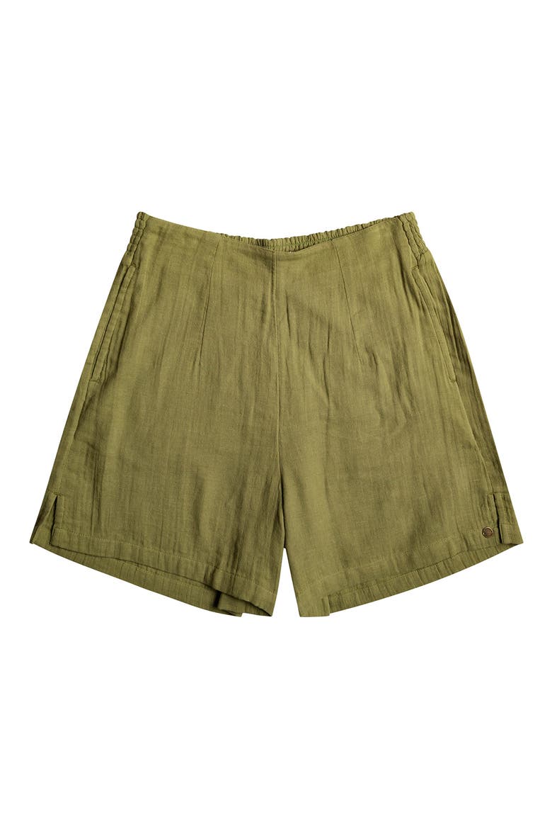Over the Sun Cotton Shorts, Alternate, color, LODEN GREEN