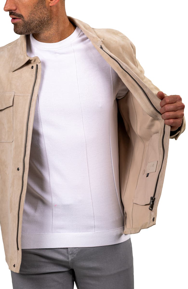 Maceoo Leather Jacket, Alternate, color, White