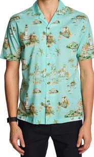 PAISLEY & GRAY Island Print Camp Shirt