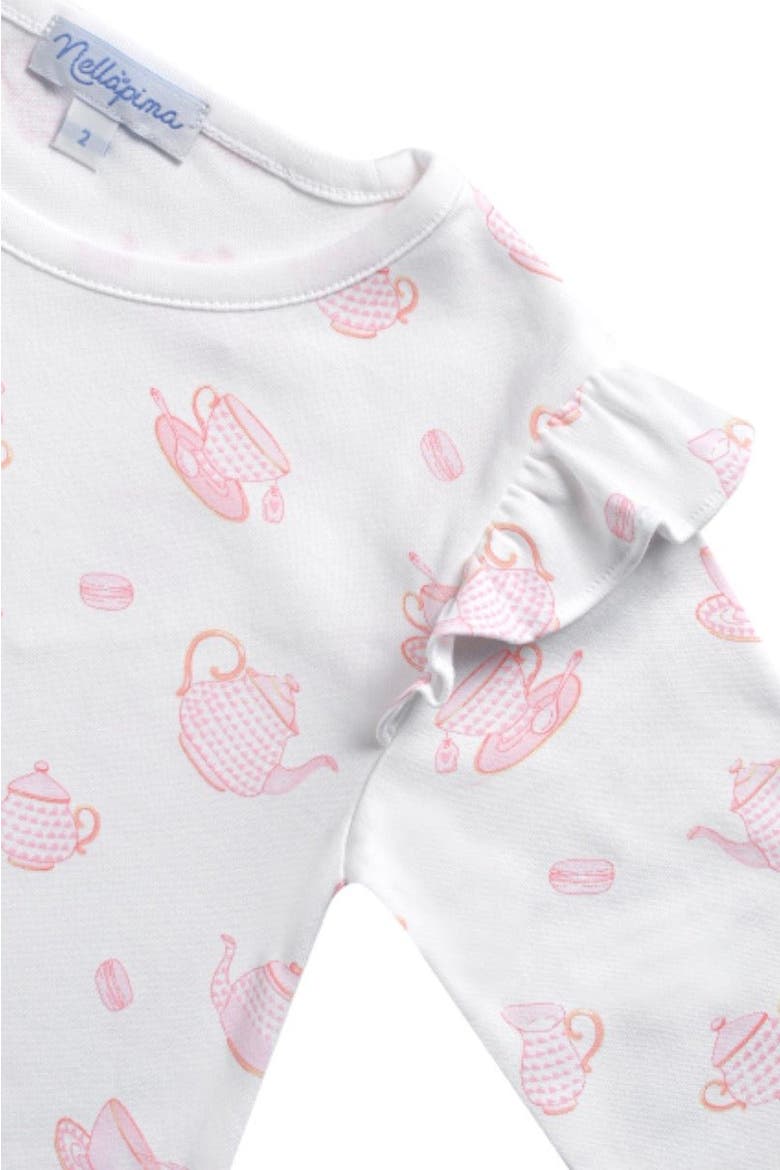 Petite Tea Time Print Playtime Dress - Toddler & Little Kid, Alternate, color, Pink