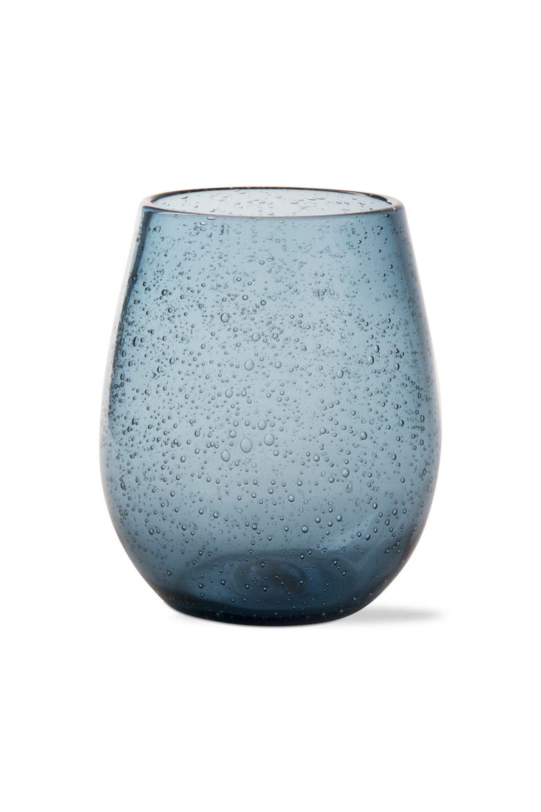 Bubble Glass Stemless Wine Glass for Parents Gift, Main, color, Blue