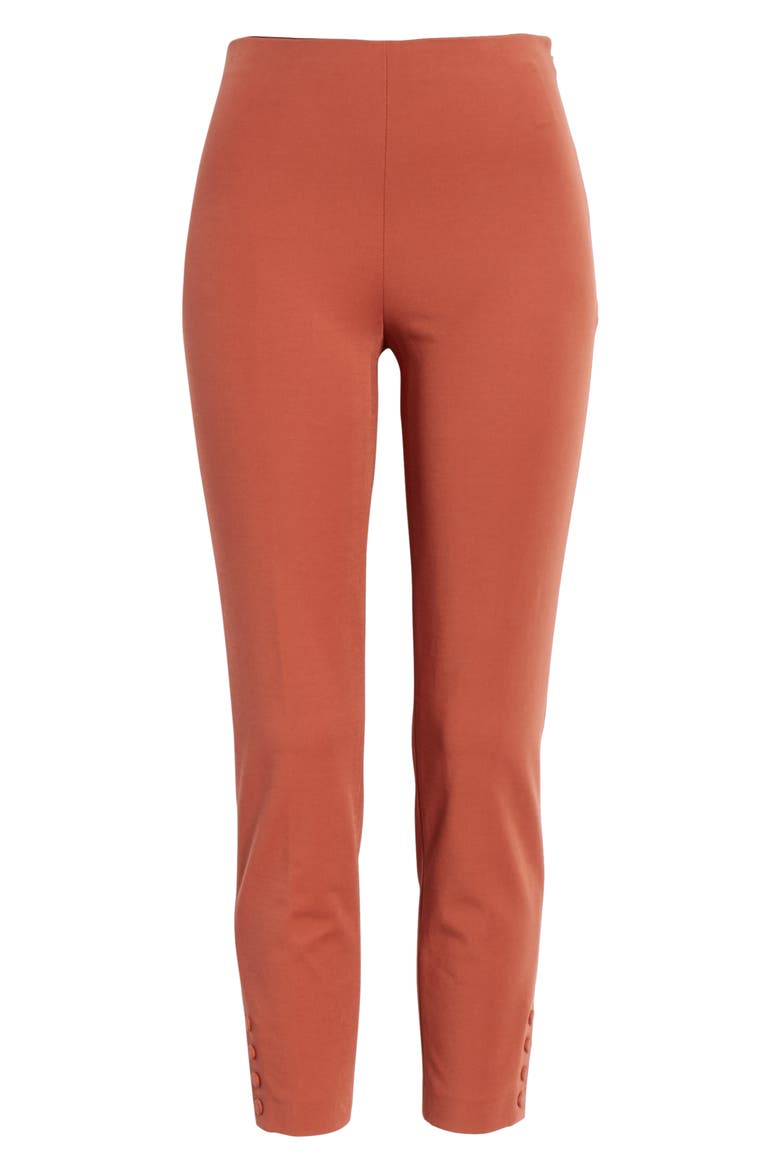 Stretch Cotton Crop Pants, Alternate, color, COGNAC