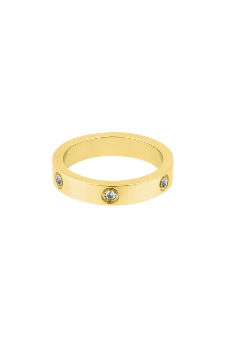 Cubic Zirconia Band Ring, Main, color, GOLD